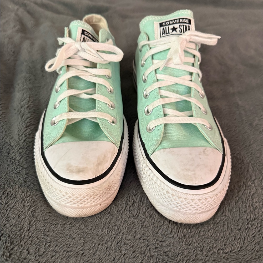 Converse Mint Green Platform Sneakers - Picture 2 of 5